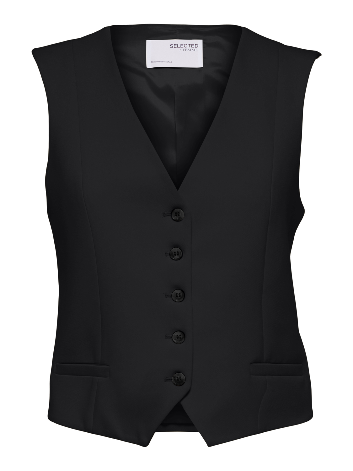 SLFRITA Waistcoat - Black